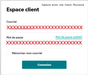 Connexion à la plateforme Intact .
